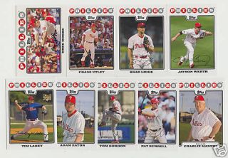 2008 Topps 2 Phillies Team Set (Chase Utley)