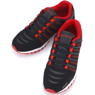 New Miso Zium Black Red Mens Sports Club Running Training Sneakers