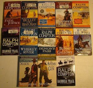 13 by RALPH COMPTON paperback WESTERN lot books Westerns THE MAN FROM