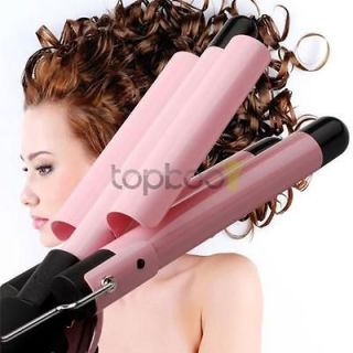 PROFESSIONAL PINK LCD HAIR CURLING IRON TWISTER WAVER WAND CURLER