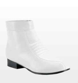 elvis star wars pimp white fancy dress ankle boots shoes new