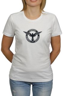 CAPTAIN AMERICA SSR EAGLE WING COOL LOGO WHITE WOMENS t shirt size S M