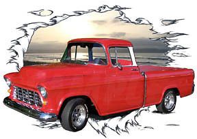 55 chevy pickup in Clothing, 