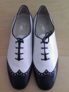LA ROSS   Brand new   Two tone Navy Blue and White OXFORDS   Italian