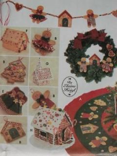 Christmas Gingerbread Tree Skirt House Dolls Ornaments Patterns