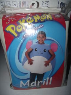 MARILL Size 4 to 6 Pokemon Costume Boys Kids Childs 4T 5 5x 6x card