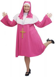 SEXY PINK NUN Great Religious Fancy Dress Costume All SIZES Inc PLUS
