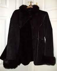 Womens Faux Fur Fashion Coat Size Medium Warm Chocolate Brown Jacket