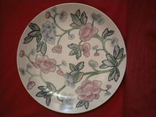HAND PAINTED H.F.P. MACAU DECORATIVE PORCELAIN FLORAL CHINESE PLATE