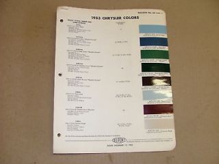 chrysler color chart