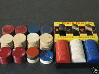 Poker Chip Mixed Lot ~ Clay Plastic Paper ~ CJG Poker Chips