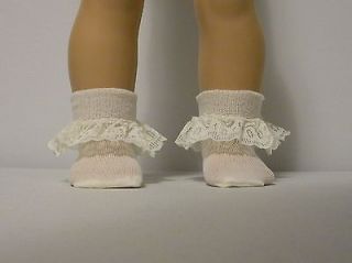 Fits 21 Inch Toni P 93 Doll .Ivory Lace Trim Socks