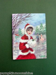 EXQUISITE CHRISTMAS CARD ~ CHERRY JEFFE HULDAH ~ RARE ~ HALLMARK