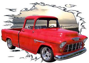 55 chevy pickup in Clothing, 