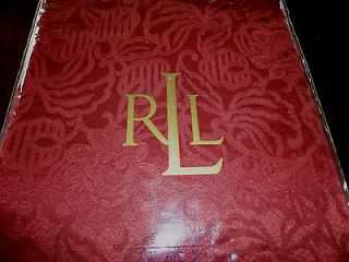 New Ralph Lauren Peyton Damask Wine/Dark Red Tablecloth