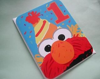 Street Elmo 1st Happy Birthday Greeting Card Kid Squad 1 Year Old
