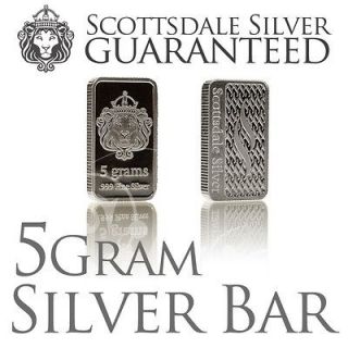 Newly listed TWO(2) 5 gram Scottsdale Silver Bars   Series 2   Five