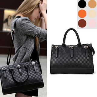 OL Style Fashion Woman Lady Fuax Leather Shoulder Tote Clutch Handbag
