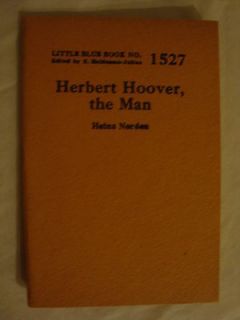 Little Blue Book 1527   Herbert Hoover, the Man   print 1930