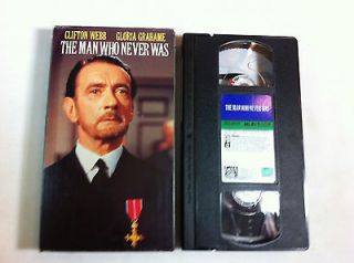 MAN WHO NEVER WAS Stephen Boyd Clifton Webb VHS 1956 COLOR 103 mins