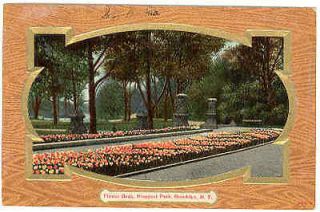 1912 Flower beds Prospect Park Brooklyn New York City 14996