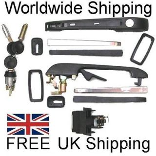 Replacement Lock Kit Ignition Barrel and Door Handles with Matching