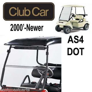 DS 2000 UP Golf Cart Windshield Street Legal AS4 DOT Clear Fold Down