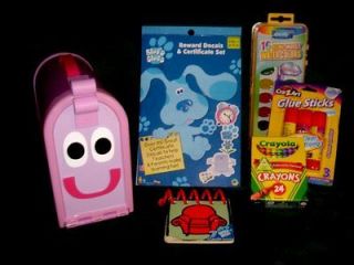 AUTHENTIC 1998 BLUES CLUES MAILBOX NOTEBOOK STATIONARY W STICKERS