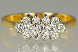 18ct Gold 0.5 carat Diamond cluster Ring at the Chelsea Bijouterie