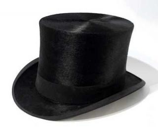 Large Size Antique / Vintage Gents Silk Top Hat   VERY GOOD CONDITION.