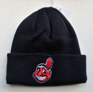 Cleveland Indians Dark Blue Cuffed Winter Hat