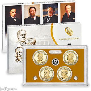 2013 S Presidential Dollar Coins Mint Proof Set   McKinley Roosevelt