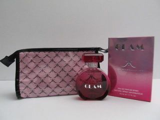 New Released 2012 Kim Kardashian GLAM EDP 1.7OZ + Makeup Bag Check