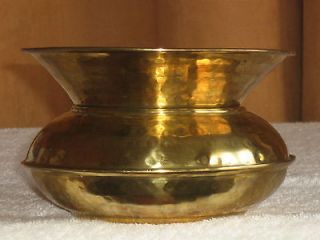 Brass Spittoon. Made In India . Vintage Hammered Brass Collectible
