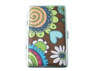 Women Fashion Cigarette Case with metal clips inside for 14