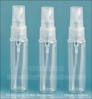 LOT of 50 ATOMIZERS 10ml 1/3 Oz Empty Glass Spray Bottles Perfume Oil
