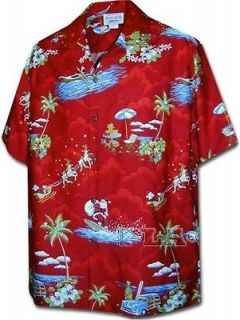 Christmas Santa Claus Hawaiian Shirt, Black