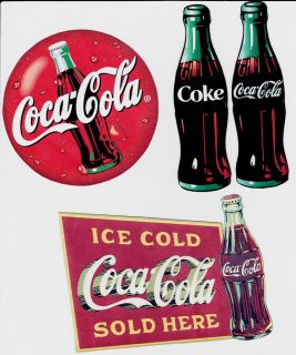 10 COKE COCA COLA WALL SAFE STICKER CHARACTER BORDER CUT OUT