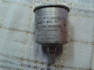 Vintage~Coleman Oil Filtering Funnel~Coleman Lamp & Stove Oil~No. 0