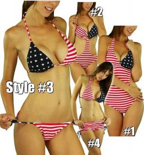 Popular USA American Flag Bikini Set Patriotic Swimwear Collection