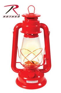 LANTERN KEROSENE 7 TALL RED CAMPING LAMP ADJUSTABLE COTTON WICK