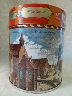 Collectible Metal Tin E Otto Schmidt German Cookie Collectible Tin