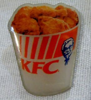 Kentucky Fried Chicken Lapel Pin Bucket Colonel Sanders 1991 to 1997