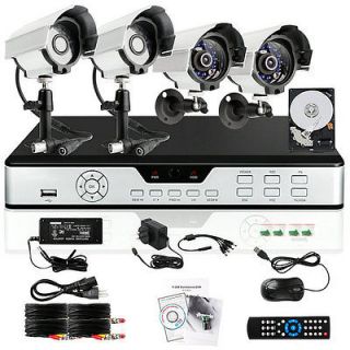 DVR Indoor Outdoor CMOS Home Video Surveillance Camera System 500GB HD