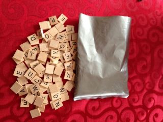SCRABBLE Lot of 100 Wooden Tiles Wood Letters Replacement Game Pieces