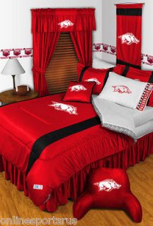 Arkansas Razorbacks Comforter Sham Bedskirt & Pillowcase Set