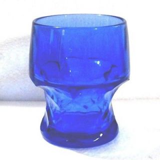 Cobalt blue Georgian Viking glass tumbler 3.75
