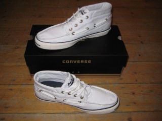 Converse Jack Purcell Mid White/Off White Boat Shoe BNIB