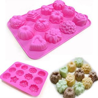 Flowers Chocolate Muffin Cup Cake Jelly Candy Ice Cupcake Tray Mold