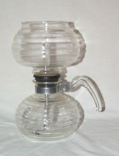 Vintage Glass Stovetop Vacuum Coffee Percolator Maker Bee Hive Look